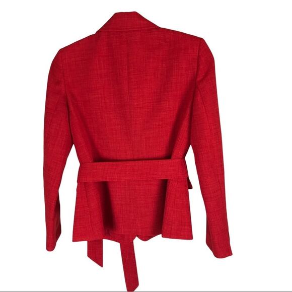 Evan Picone Blazer Lined Red Womens Size 2P - Picture 4 of 13